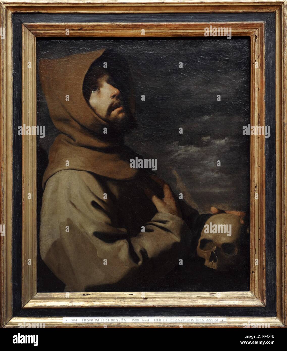 Francisco de Zurbaran y Salazar (1598-1664). Pittore spagnolo. San Francesco di Assisi, 1660. Alte Pinakothek. Monaco di Baviera. Germania. Foto Stock