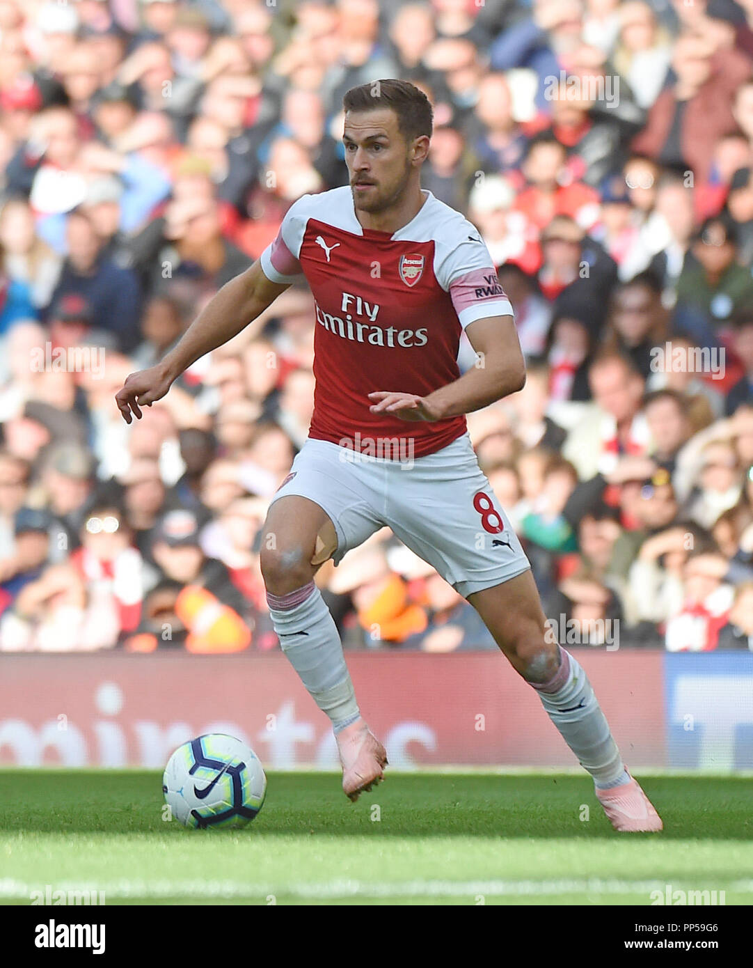Aaron Ramsey dell'Arsenal in azione durante il match di Premier League tra Arsenal e Everton all'Emirates Stadium il 23 settembre 2018 a Londra, Inghilterra. (Foto di Zed Jameson/phcimages.com) Foto Stock