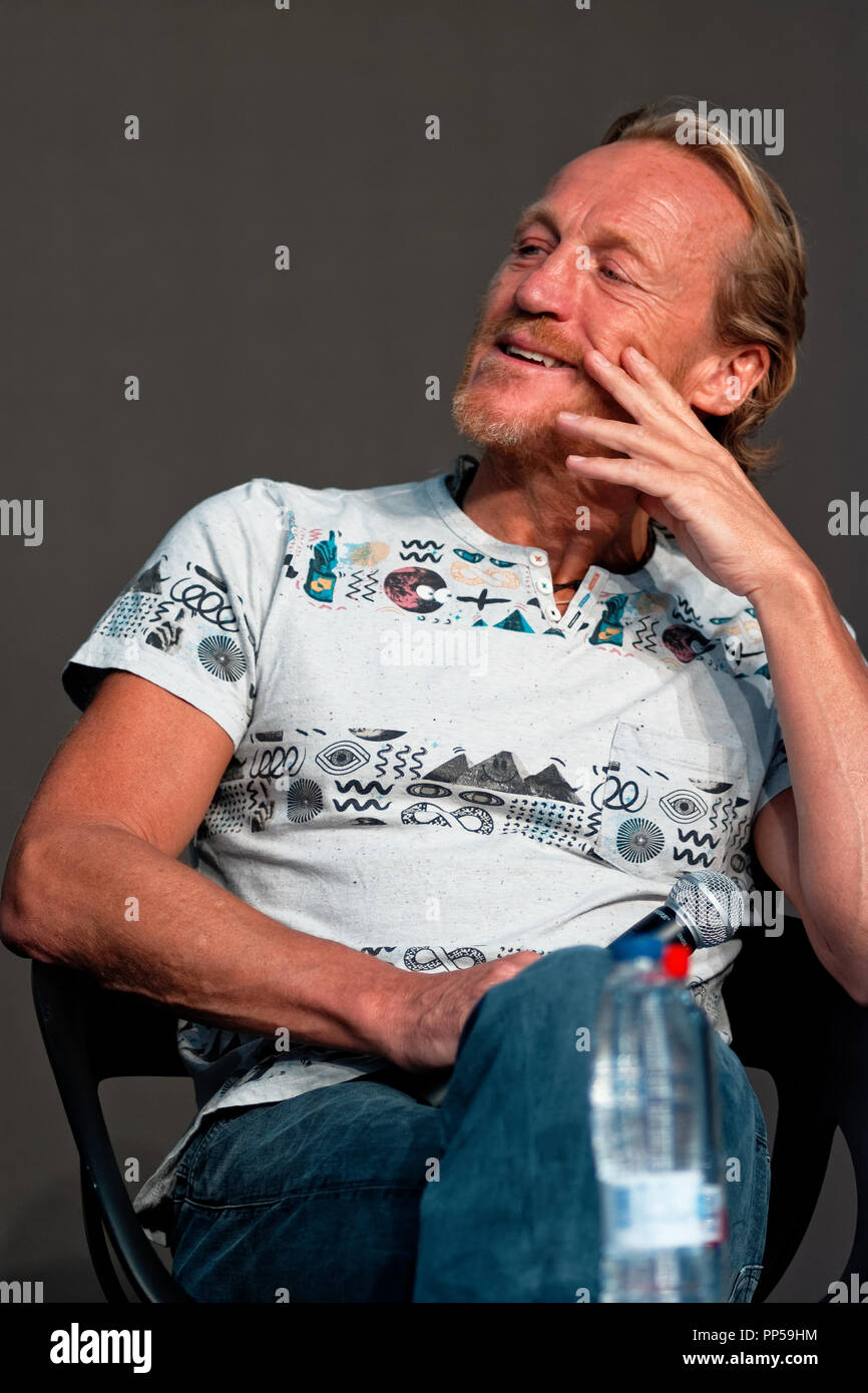 Madrid, Spagna.23 Sett 2018. Inglese attore e cantante Jerome Flynn è stato intervistato da eroi Comic-Con convenzione di Madrid in Spagna. Credito: EnriquePSans/Alamy Live News Foto Stock