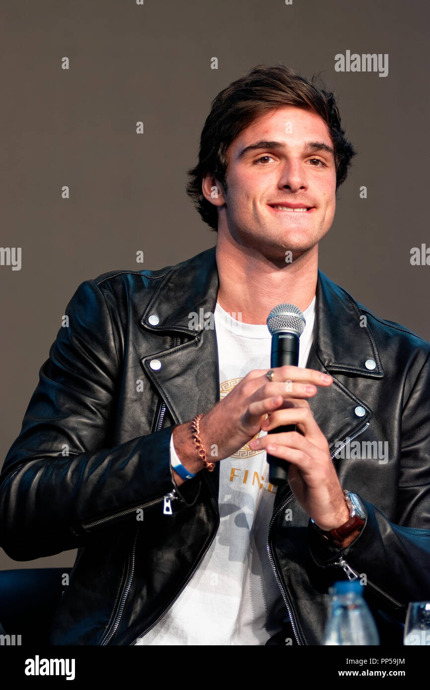 Madrid, Spagna.23 Sett 2018. Intervista con l'attore australiano di Giacobbe Elordi presso gli eroi Comic-Con convenzione di Madrid in Spagna. Credito: EnriquePSans/Alamy Live News Foto Stock