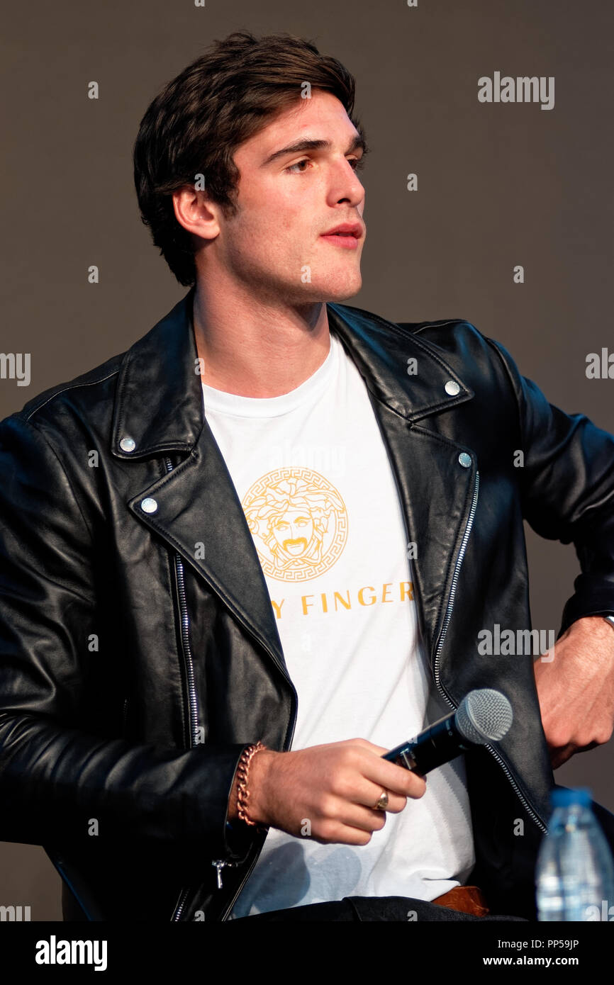 Madrid, Spagna.23 Sett 2018. Intervista con l'attore australiano di Giacobbe Elordi presso gli eroi Comic-Con convenzione di Madrid in Spagna. Credito: EnriquePSans/Alamy Live News Foto Stock