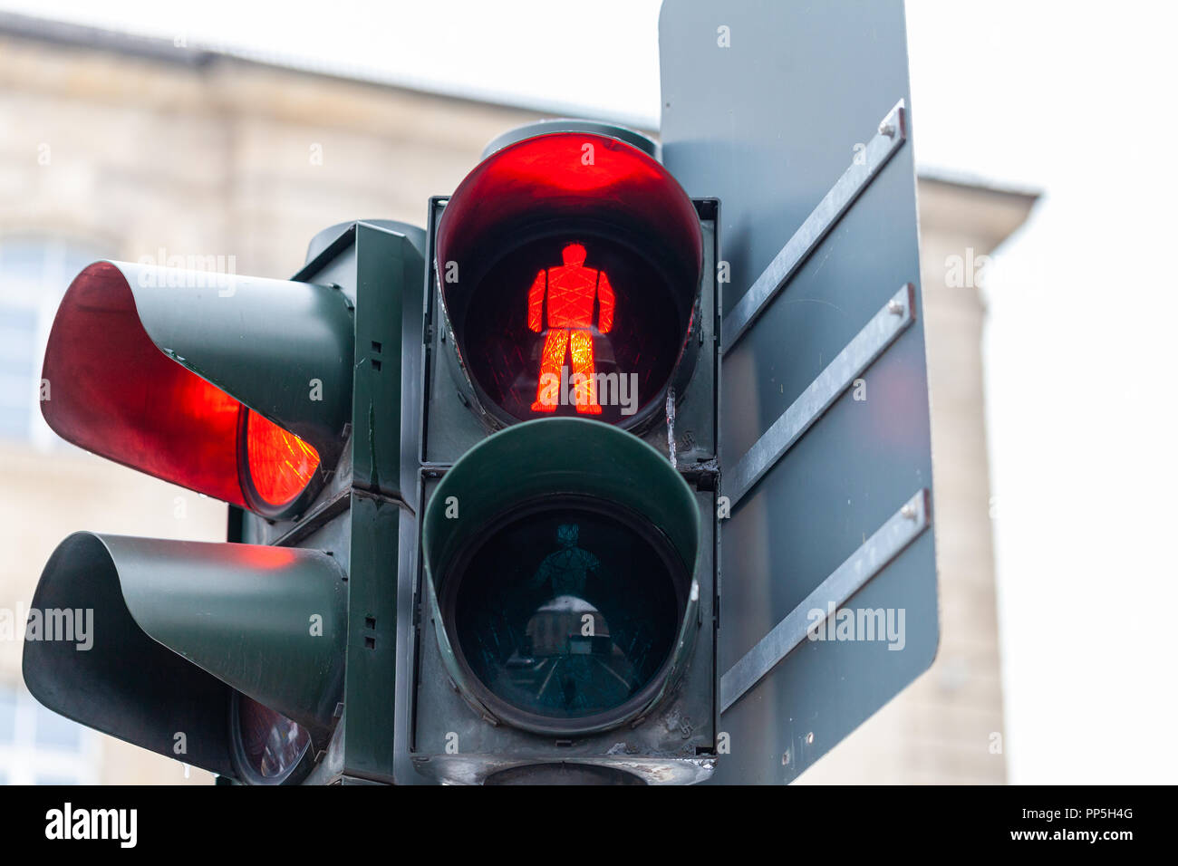 Tedesco segno del traffico su strada di Norimberga, Germania Foto Stock