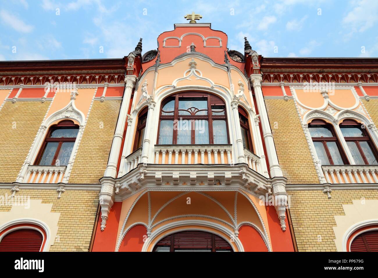 Oradea in Bihor county, Romania - vescovo ortodosso palace Foto Stock