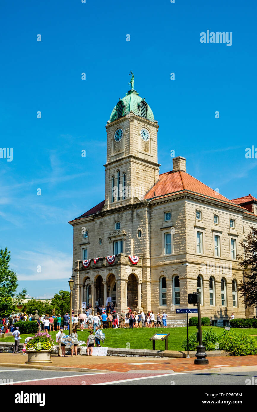 Rockingham County Courthouse, Court Square, Harrisonburg, Virginia Foto Stock