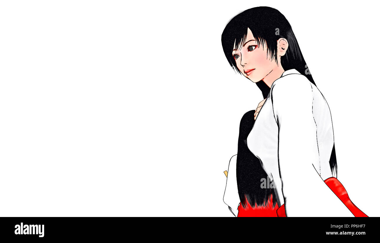 Kit personaggio ANIME Girls. Manga ragazza con smartphone, cuffie e libro.  Femmina adolescente in abiti casual giapponese stile vettore set.  Illustrazione ch Immagine e Vettoriale - Alamy