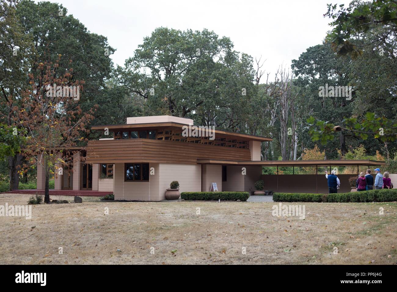 Il Gordon House progettata da Frank Lloyd Wright, in Silverton, Oregon, Stati Uniti d'America. Foto Stock