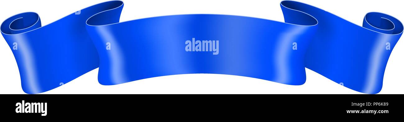 Blue Ribbon di seta Illustrazione Vettoriale