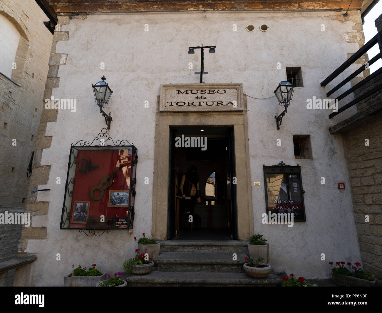 Il museo della tortura, città di San Marino, la Repubblica di San Marino Foto Stock