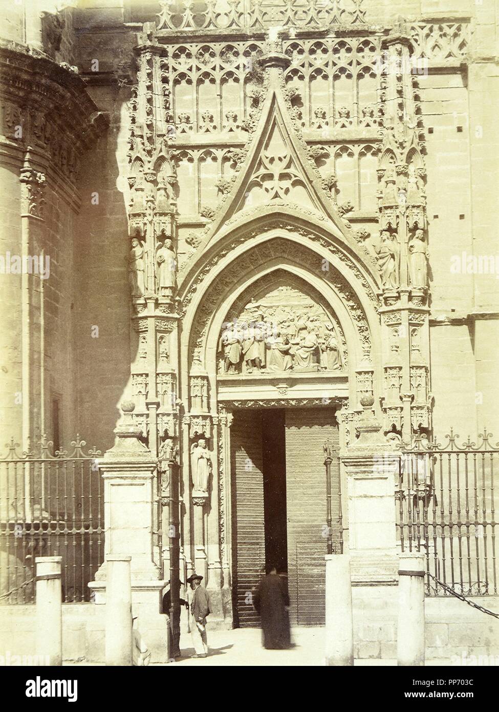 Sevilla, Catedral, Puerta de Campanillas. Autore: Perrín, Miguel. Hoces, Juan de. Foto Stock