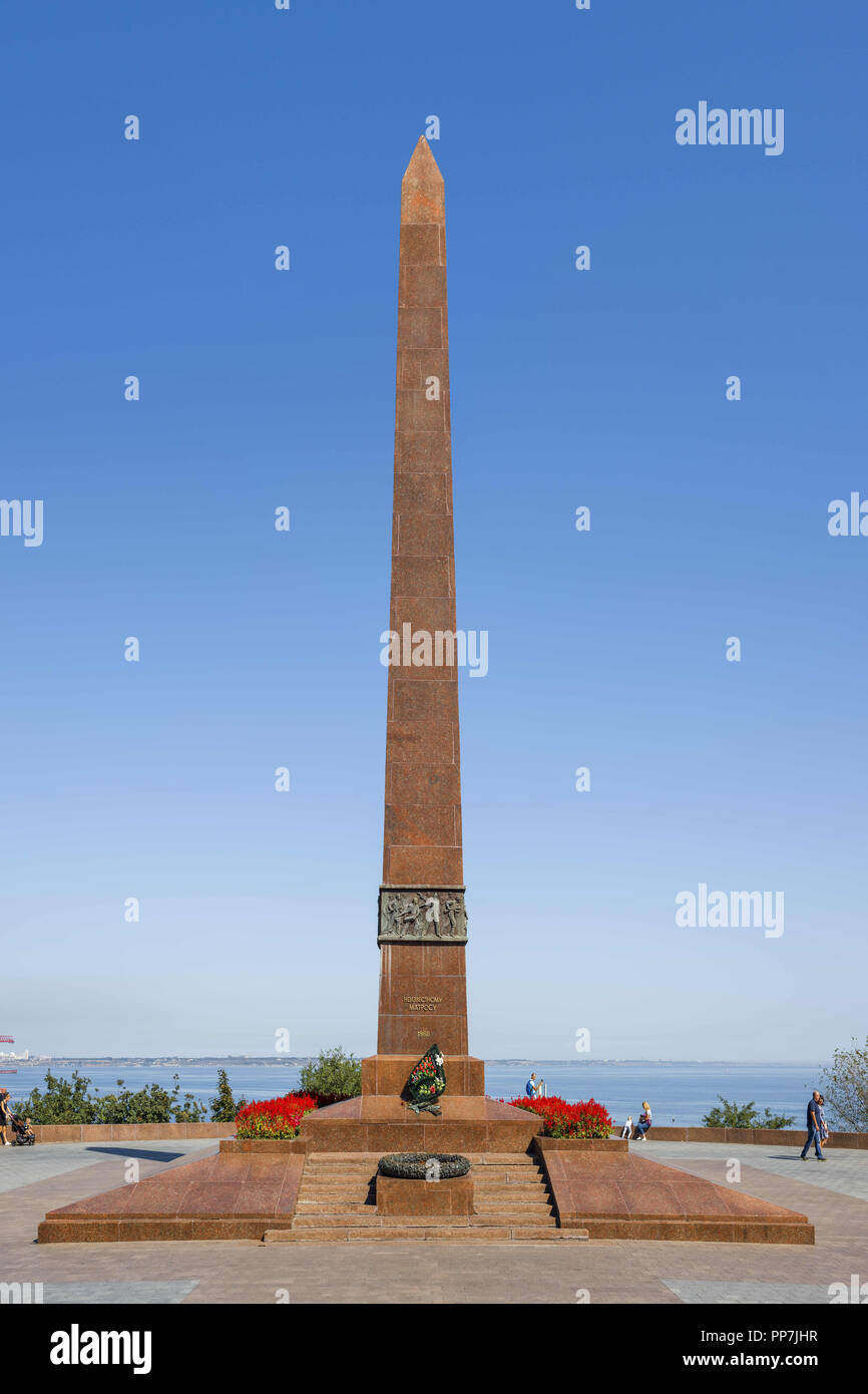 Odessa, Ucraina, l'Europa. Xx Settembre, 2018. Monumento al Marinaio sconosciuto Credito: Andrey Nekrasov/ZUMA filo/Alamy Live News Foto Stock