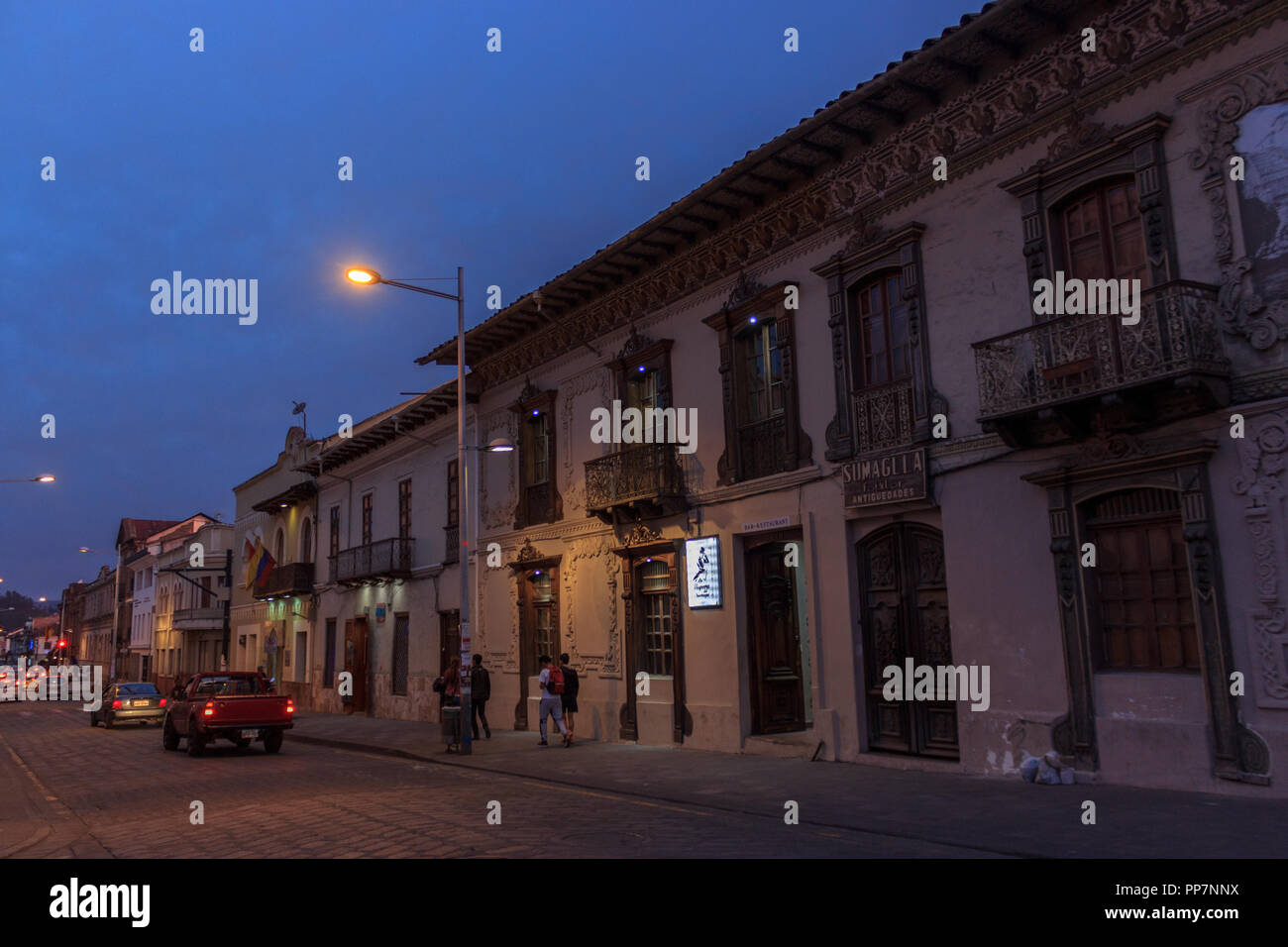 Grazioso edificio in Cuenca, Ecuador Foto Stock
