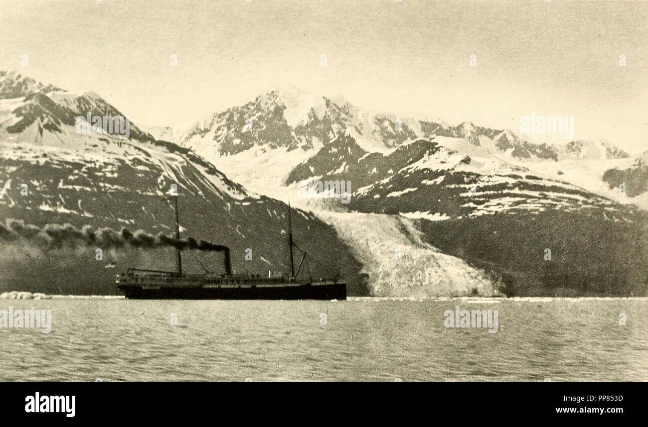 Il George W Sambuco vicino a Wellesley ghiacciaio, circa 1900 Foto Stock