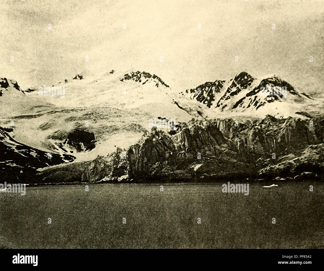 Harriman ghiacciaio, angolo sud, Alaska, circa 1900 Foto Stock