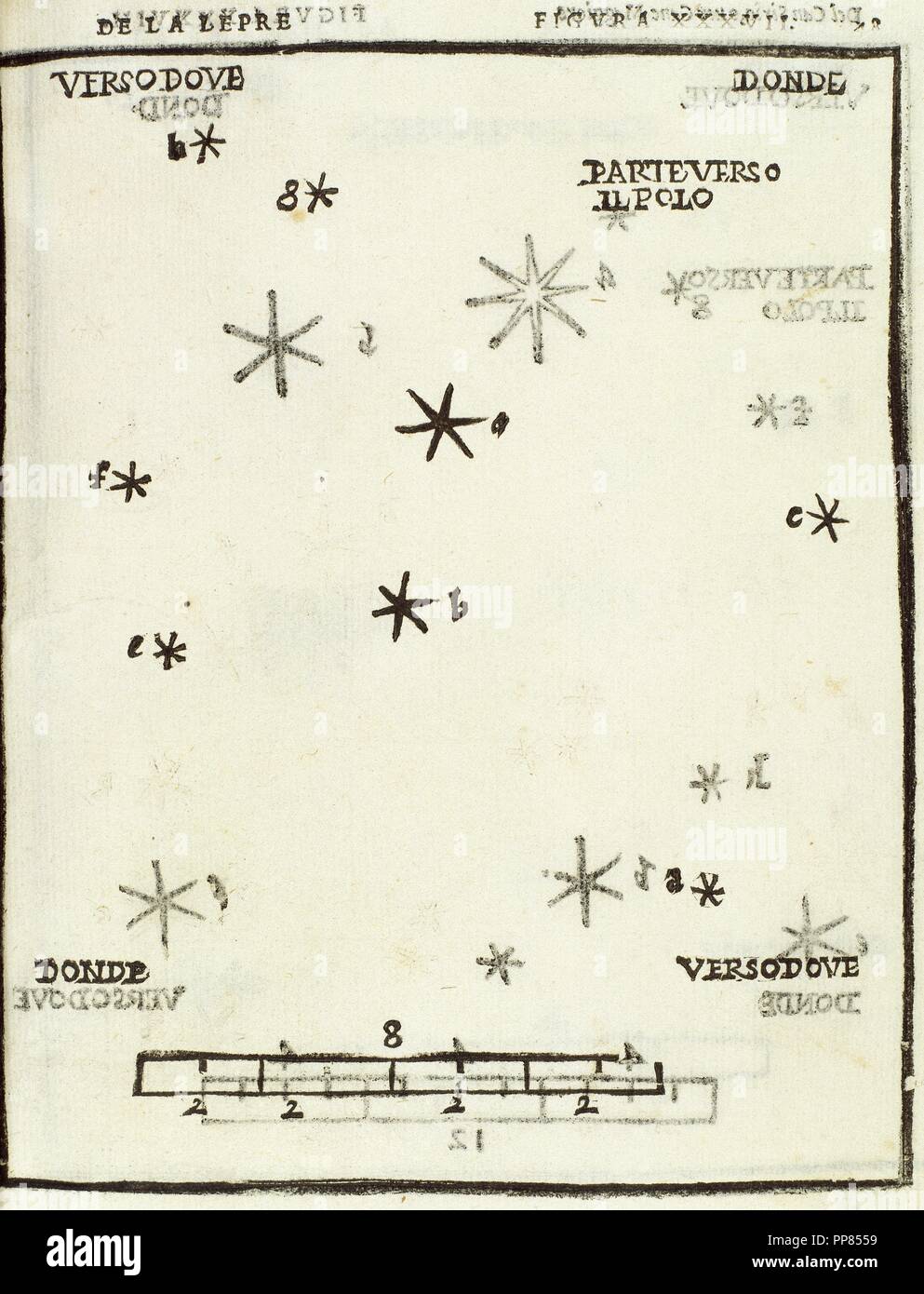 Alessandro Piccolomini (1508-1579). Astronomo italiano e umanista. De le stelle fisse, edito a Venezia, 1540. Incisione del 1559. Foto Stock