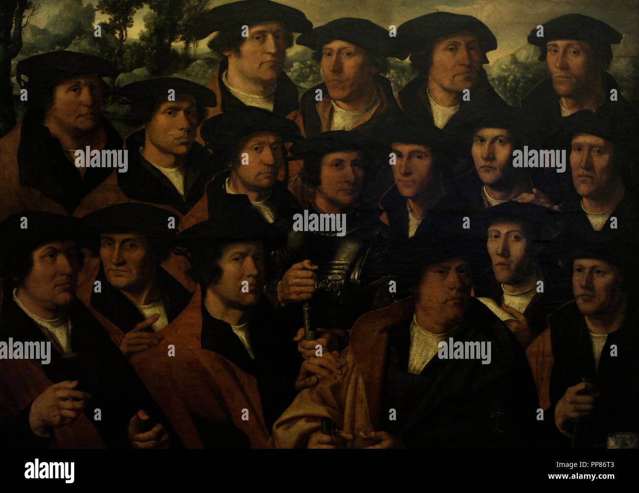 Dirck Jacobsz (1497-1567). Dutch pittore rinascimentale. Ritratto di gruppo delle riprese di Amsterdam Corporation, 1532. Olio su tela (trasferiti dal pannello). Lo stato Museo Hermitage. San Pietroburgo. La Russia. Foto Stock