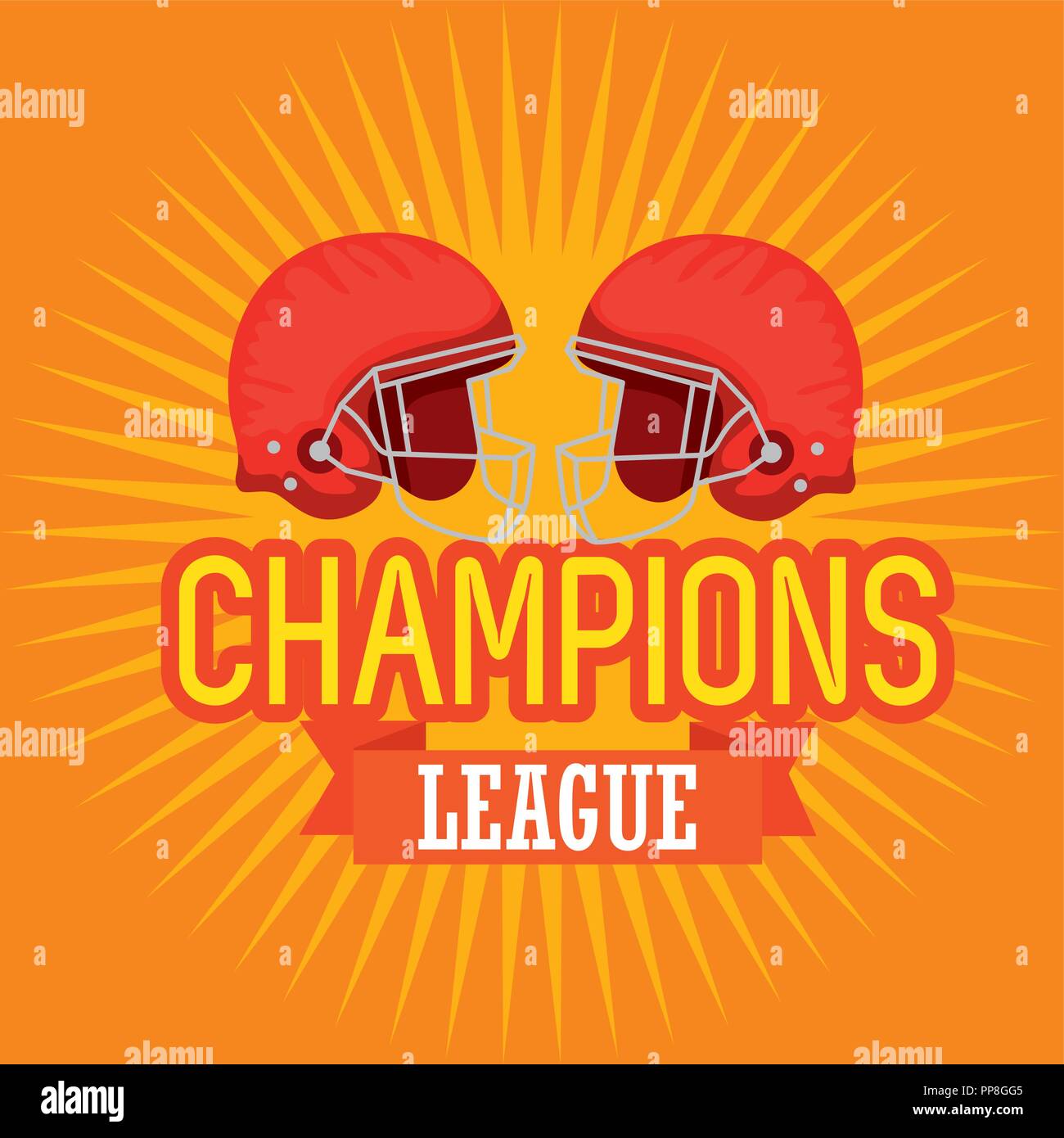 American Football champions league Illustrazione Vettoriale