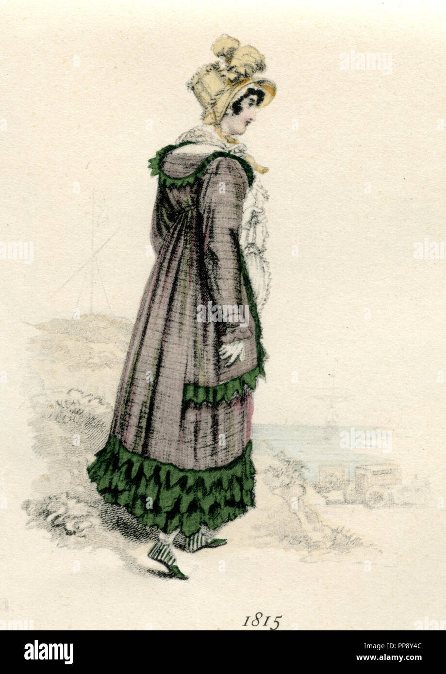 Le donne della moda. Da: La Belle Assemblée, London, 1815, 1925 Foto Stock