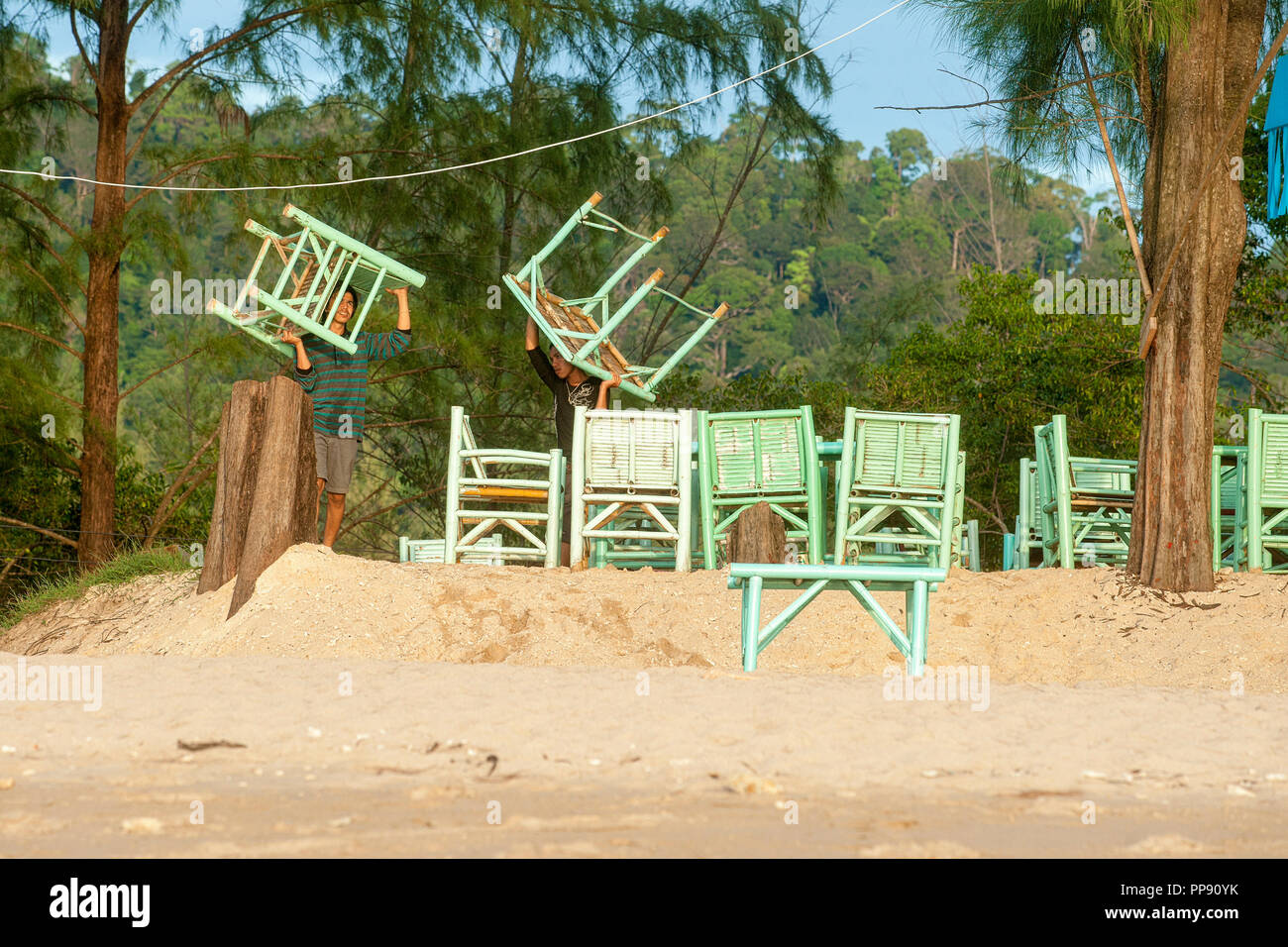 Thailandia Koh Lanta, Phra Ae Beach Foto Stock