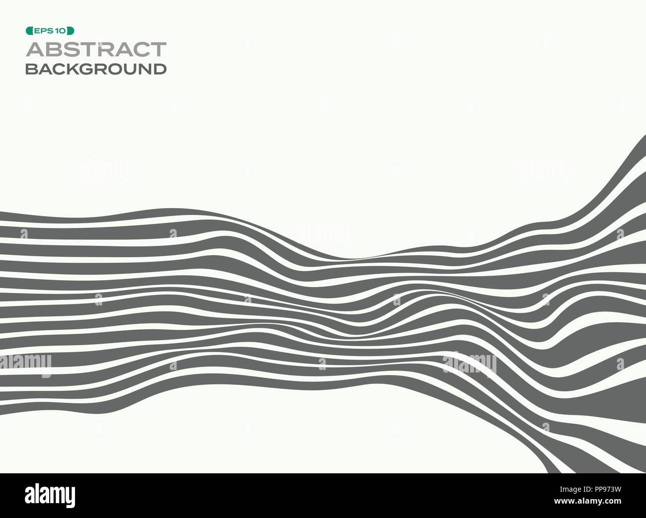 Abstract di grigio elegante linee strip onda modello wave sfondo, immagine EPS vettoriali10 Illustrazione Vettoriale