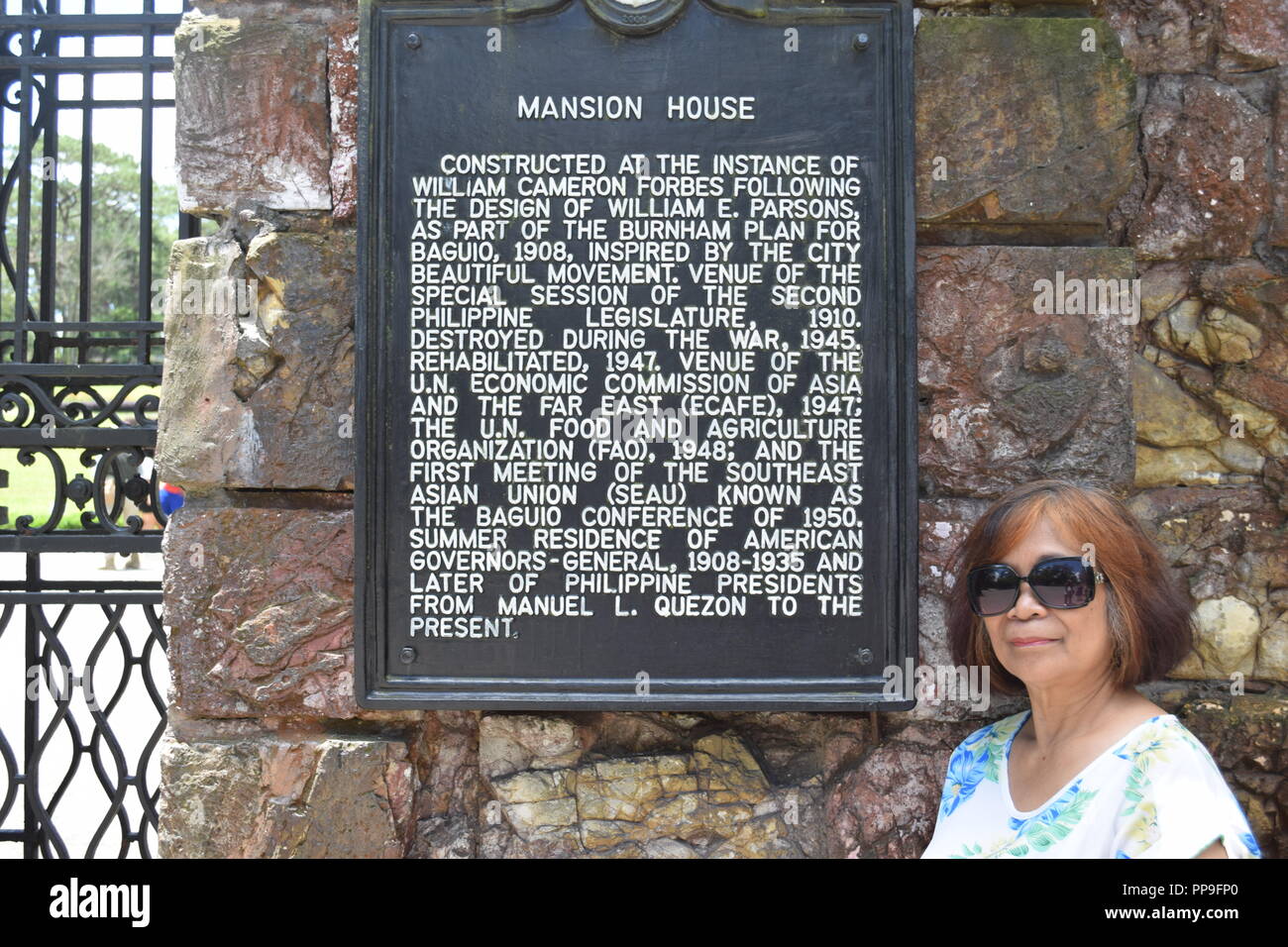 Il Mansion: la Casa Presidenziale a Baguio è stata ufficializzata la residenza estiva dei presidenti delle Filippine dal Commonwealth Foto Stock