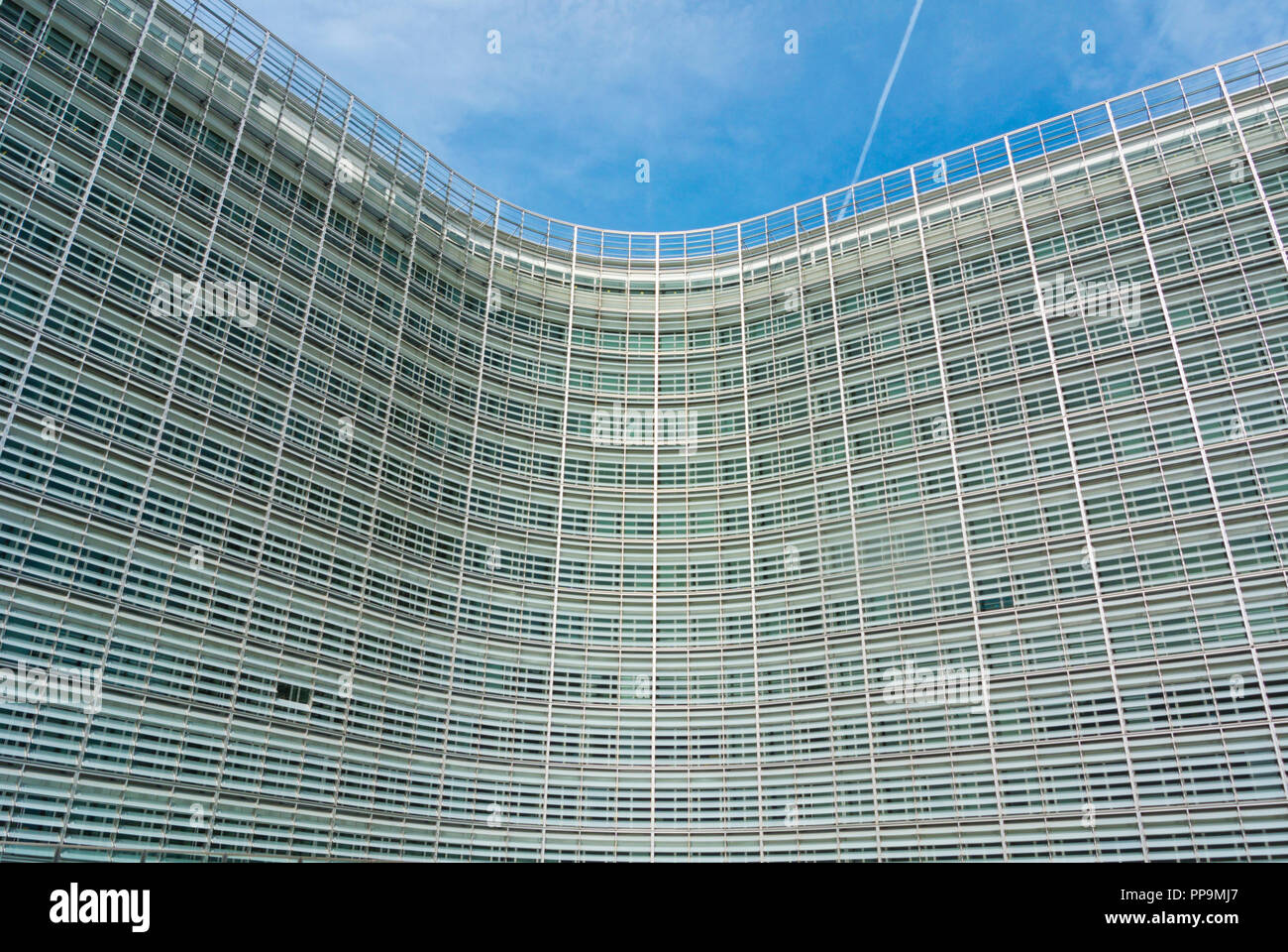 Berlaymont, sede centrale della Commissione europea, il quartiere europeo di Bruxelles, in Belgio Foto Stock