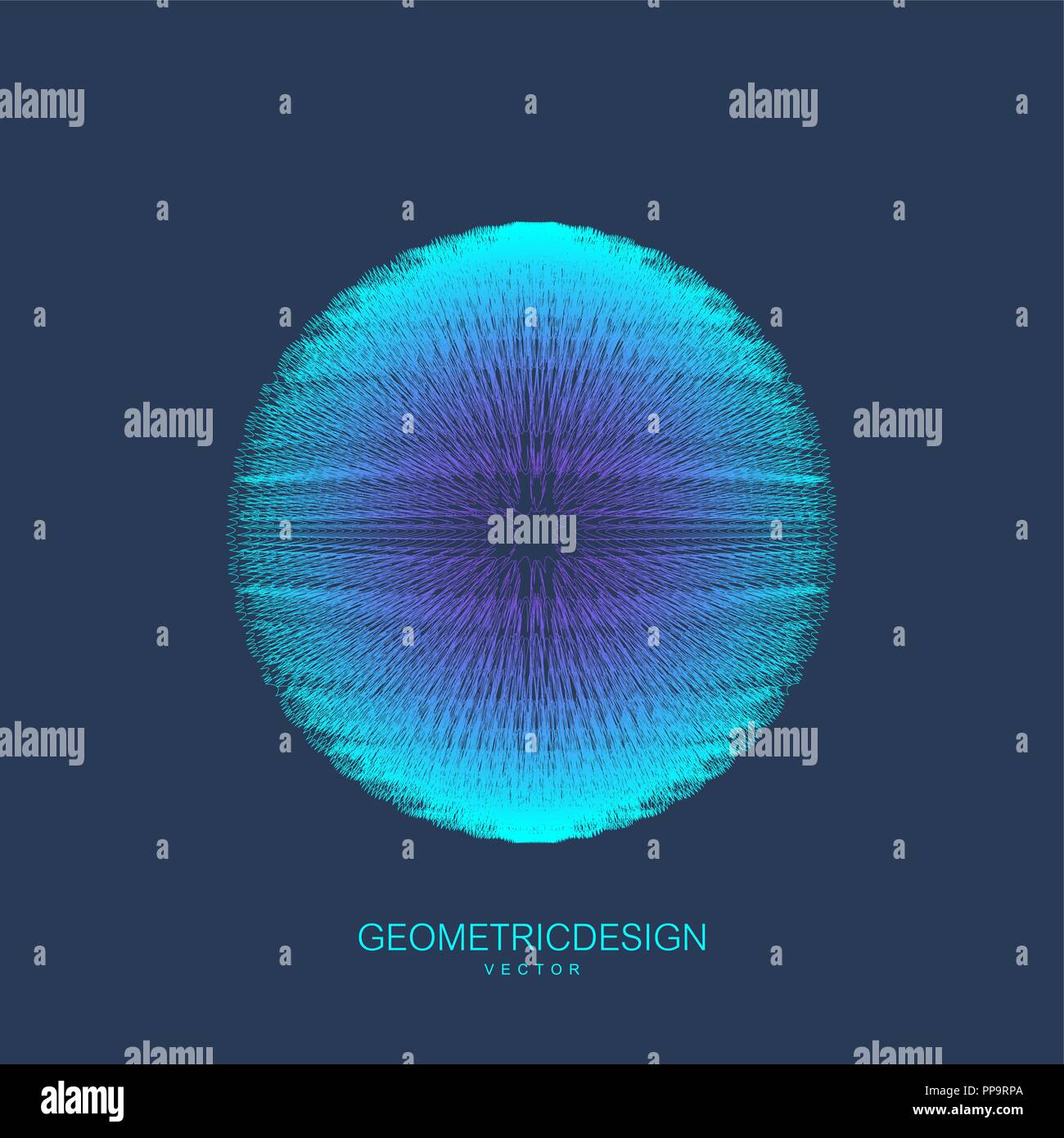 Grande per la visualizzazione di dati. Intelligenza artificiale e macchina il concetto di apprendimento. Grafica di sfondo astratto di comunicazione. In prospettiva la visualizzazione sullo sfondo. Illustrazione Vettoriale. Illustrazione Vettoriale