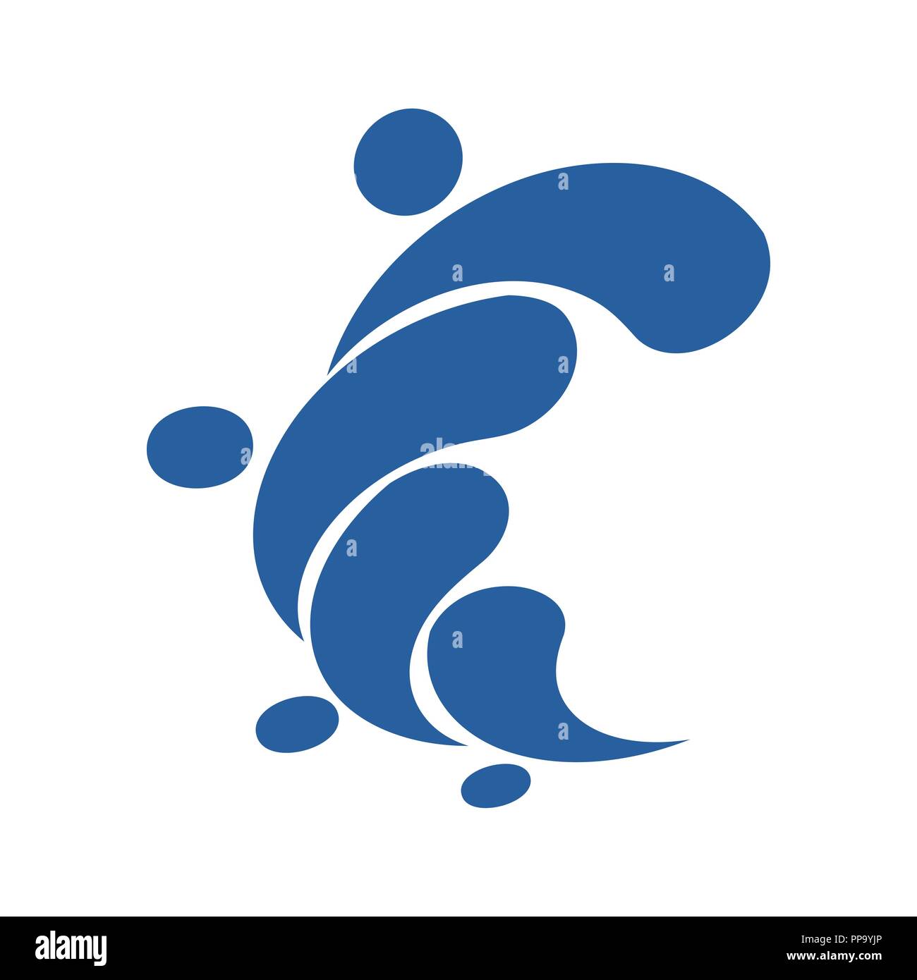 Cerchio di vettore Logo Design Template . Loop infinito ciclo forma simboli Creative Illustrazione Vettoriale