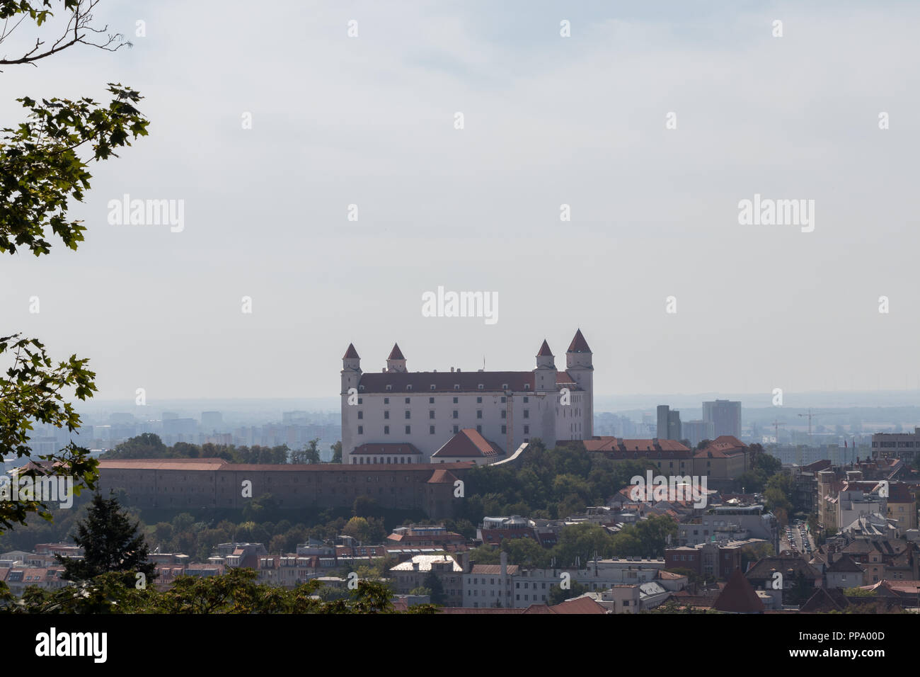 Veduta aerea del castello di Bratislava, Slovacchia Foto Stock
