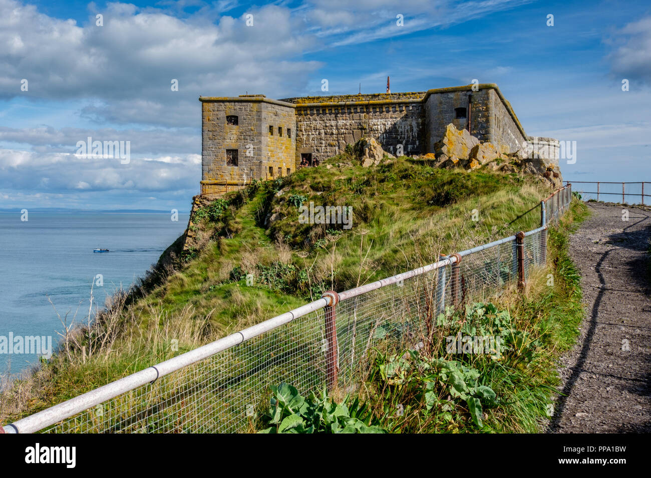 St Catherine's Fort, Tenby, Pembrokeshire, Galles Foto Stock