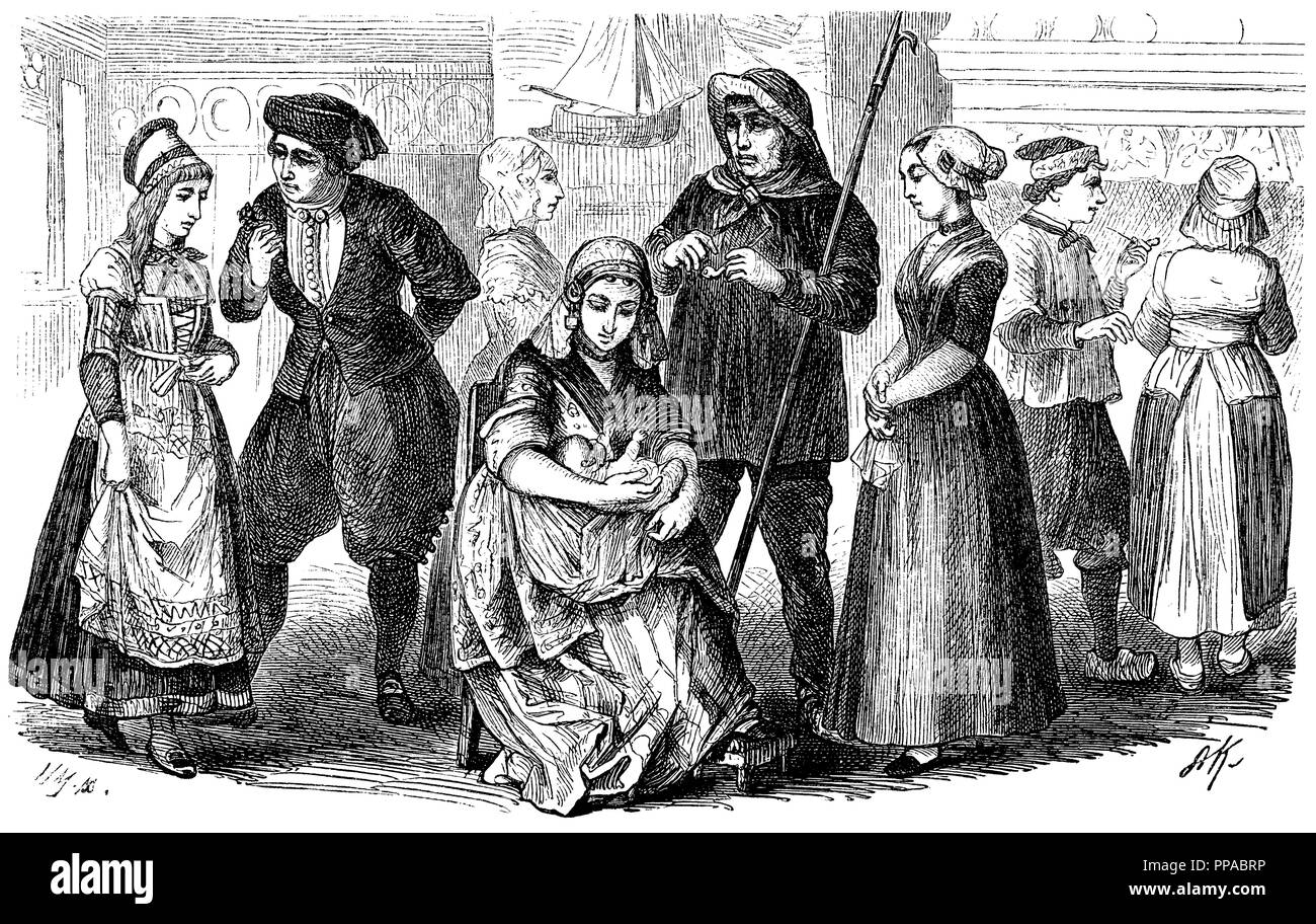 Olandese costumi nazionali, Foto Stock