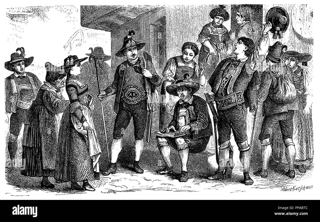 Tirolesi costumi nazionali, Foto Stock