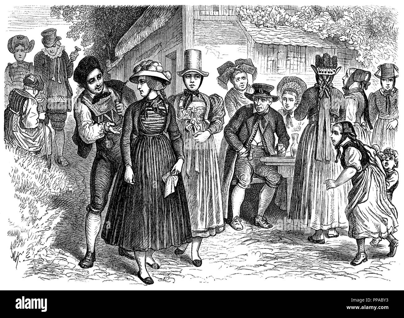 Costumi nazionali da Baden, Foto Stock