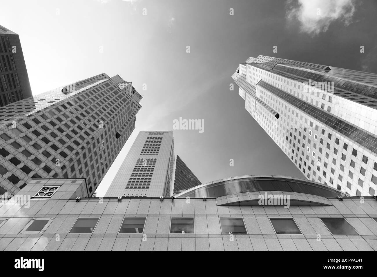 Il centro di grattacieli di Singapore Foto Stock