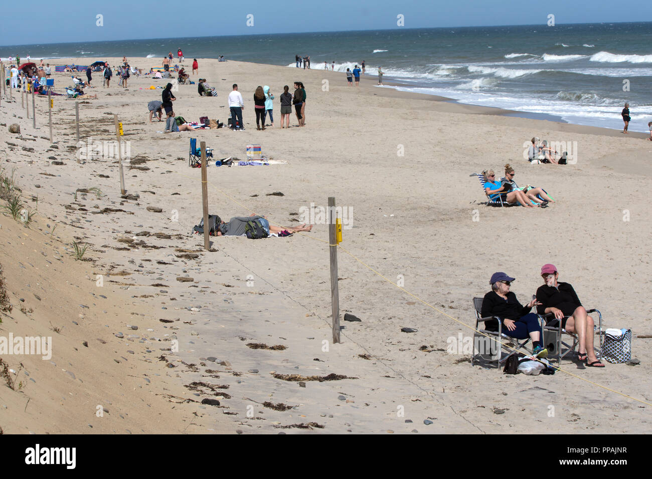 Il primo giorno di autunno a Nauset Beach in Orleans, Massachusetts il Cape Cod, STATI UNITI D'AMERICA Foto Stock