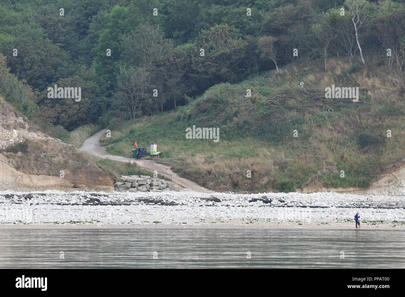 Dane's Dyke riserva naturale sulla costa dello Yorkshire, appena a nord di Bridlington, England, Regno Unito Foto Stock