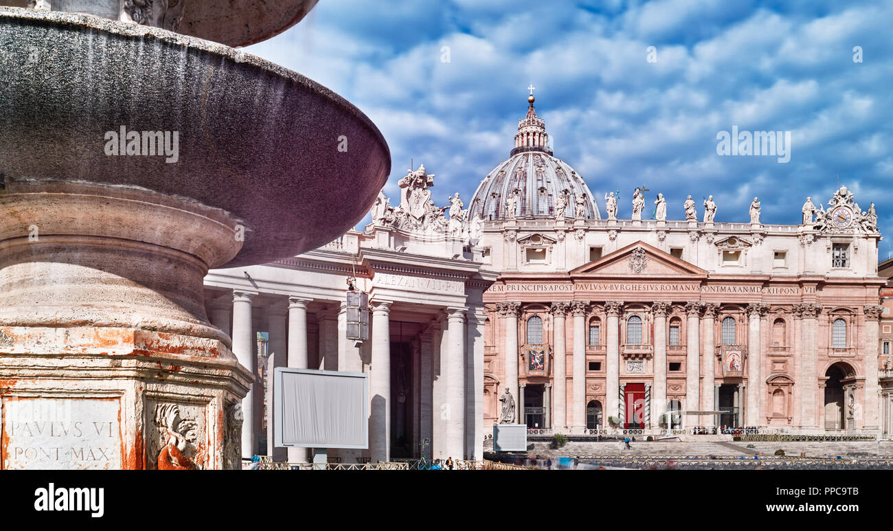 Roma, Basilica di San Pietro in Vaticano Foto Stock
