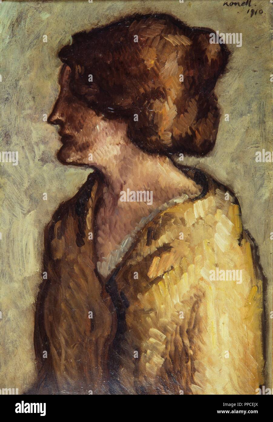 Mujer, 1910. Museo: COLECCION PRIVADA. Autore: NONELL I MONTURIOL, ISIDRE. Foto Stock