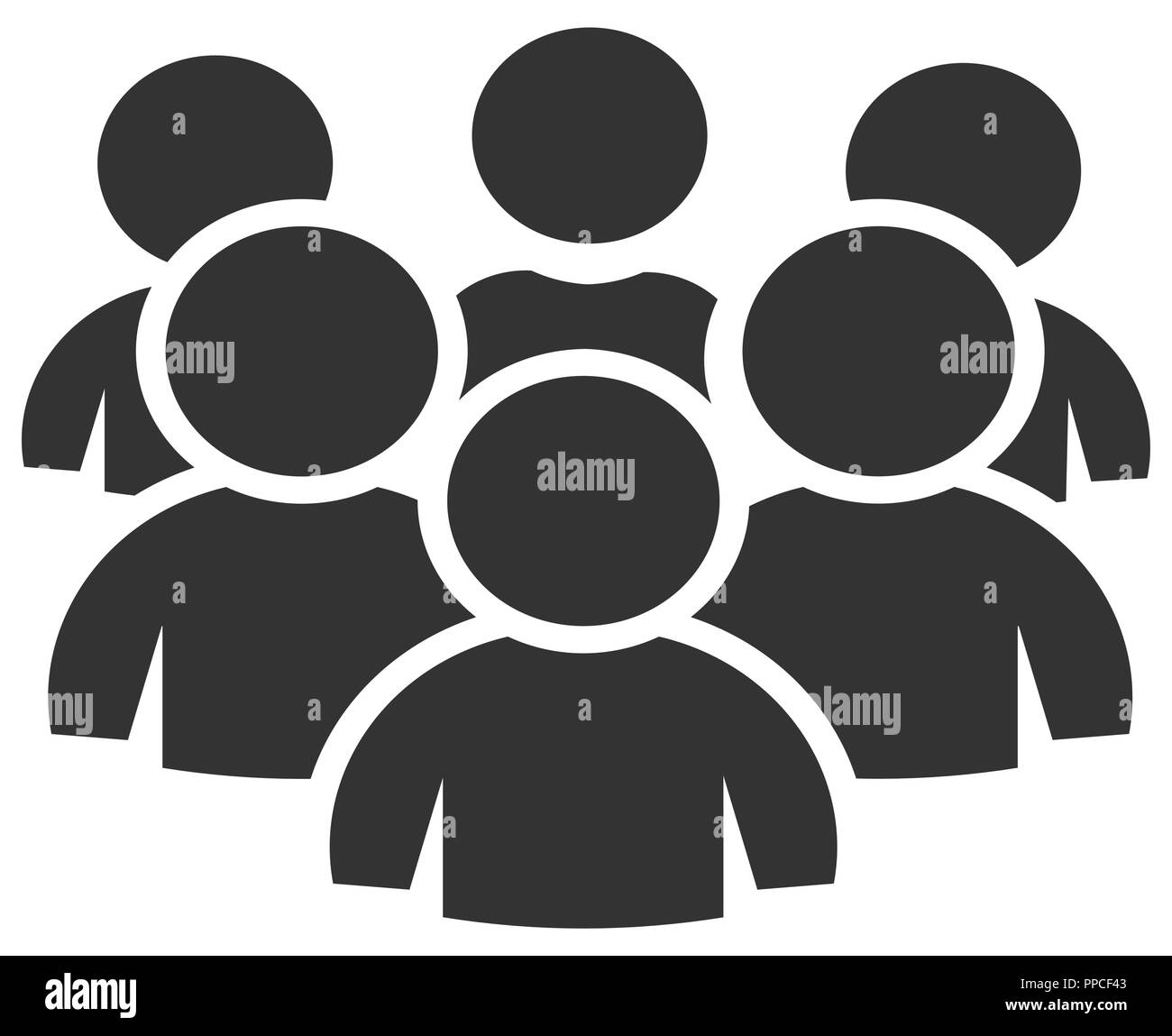 Gruppo di persone, icona vettore Illustrazione Vettoriale