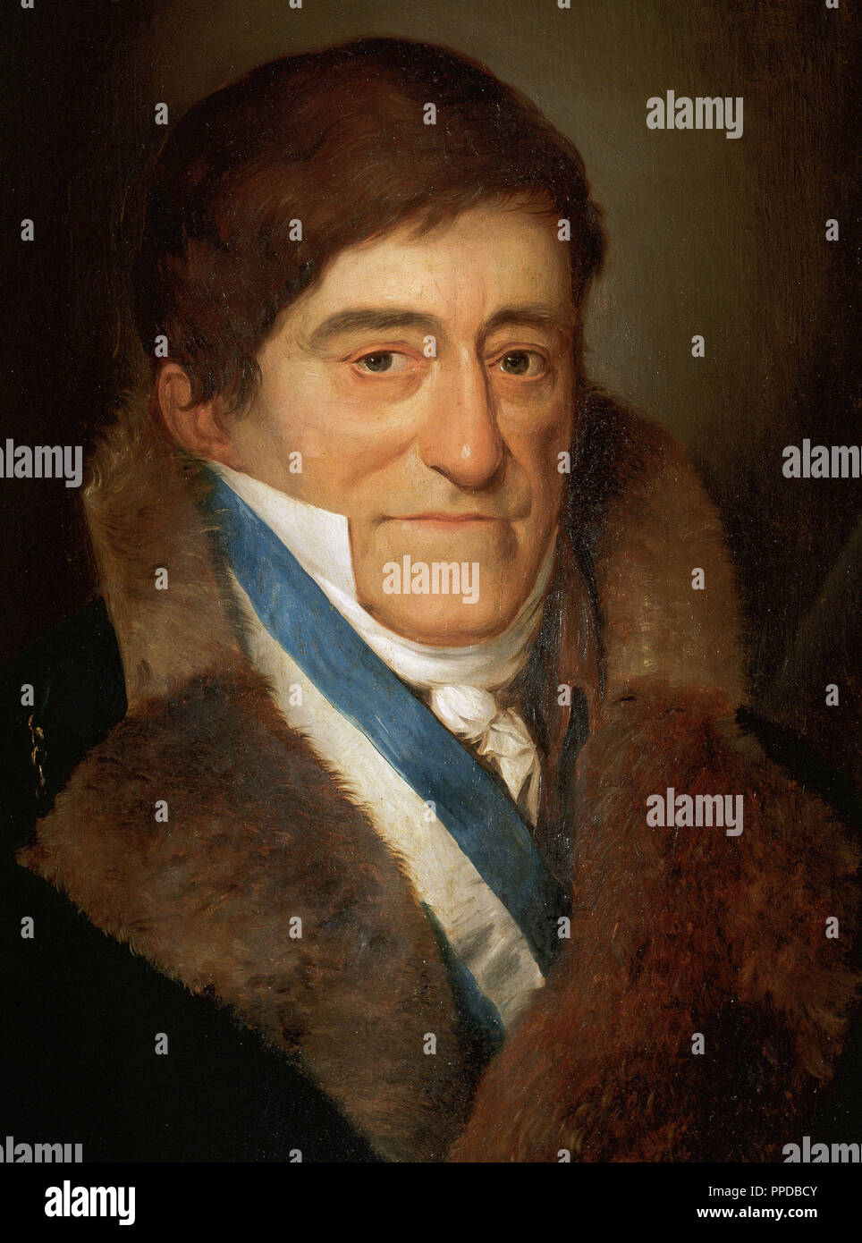 Ruiz de Apodaca, Juan (Cadice, 1754-Madrid, 1835). Stile coloniale spagnolo amministratore. Capitano Generale di Cuba (1812), Viceré della Nuova Spagna (1816). Olio da Antonio Maria Esquivel. Museo Navale. Madrid. Spagna. Foto Stock