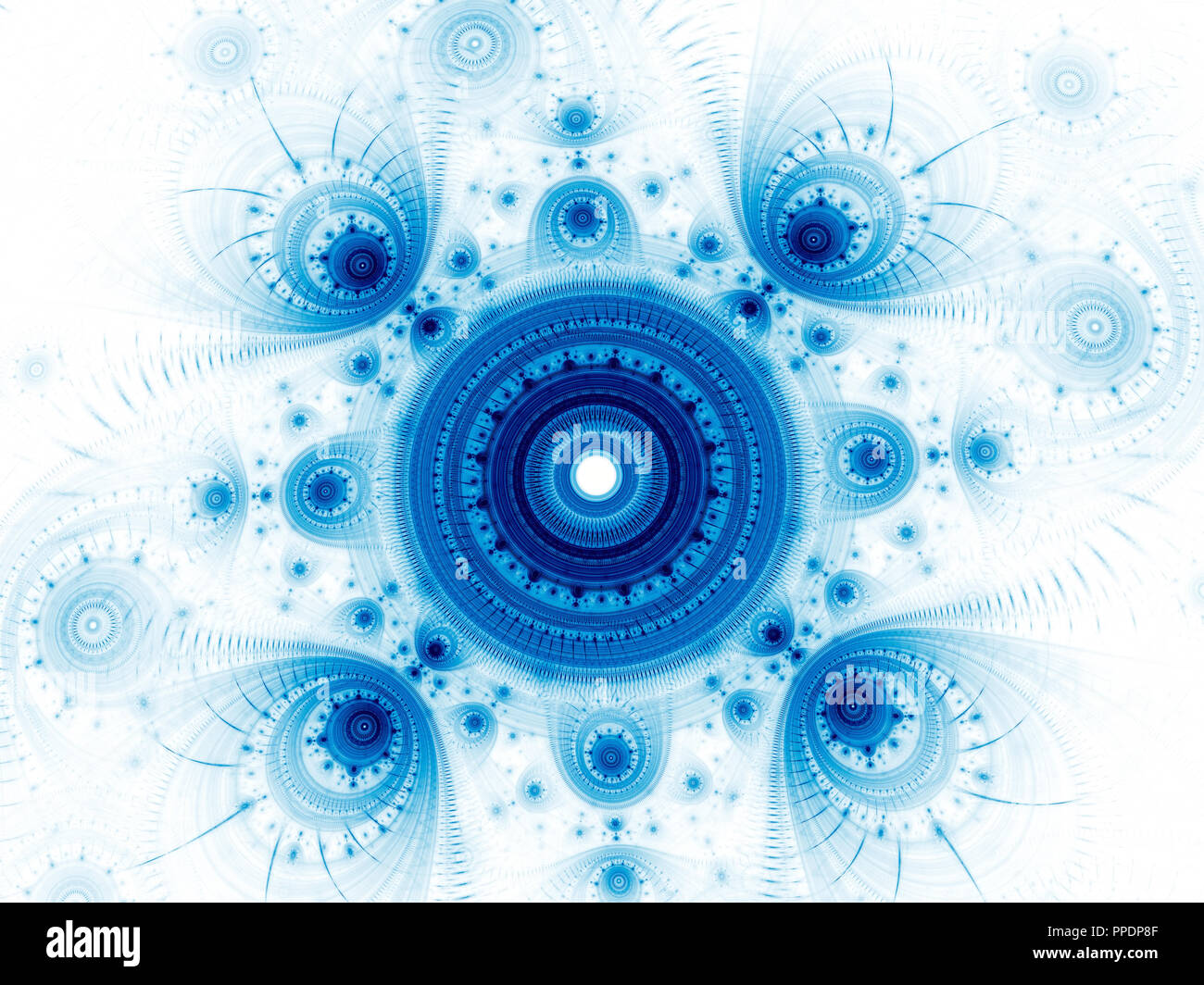 Mandala frattali - abstract di esoterico generati digitalmente immagine Foto Stock
