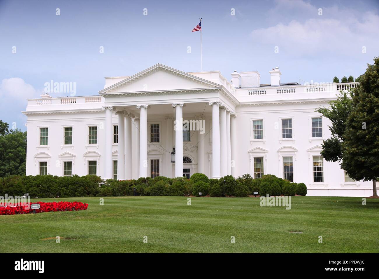Washington DC, capitale degli Stati Uniti. White House Edificio. Ufficio presidenziale. Foto Stock
