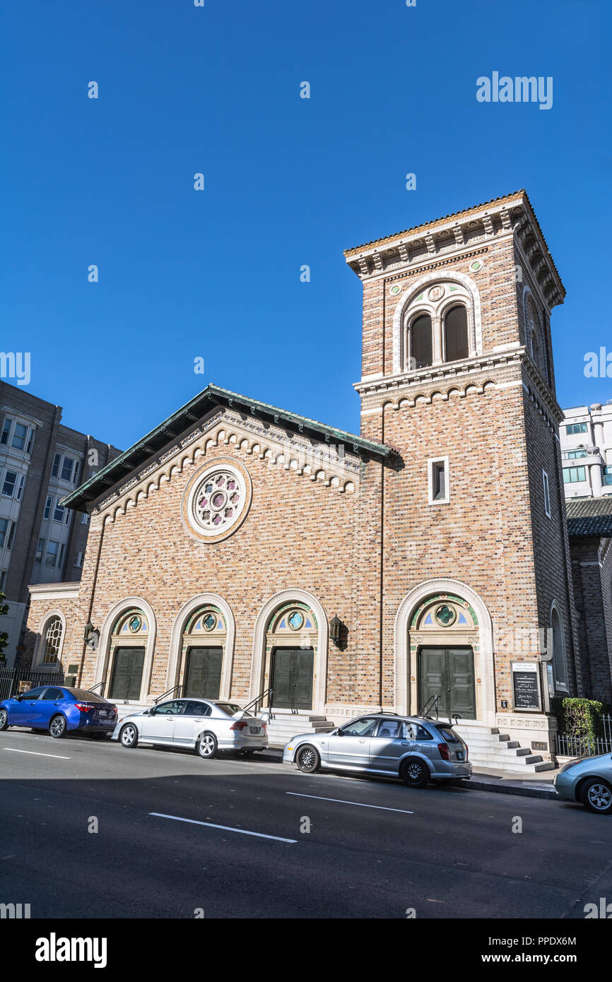 Chiesa in Franklin Street, San Francisco Foto Stock