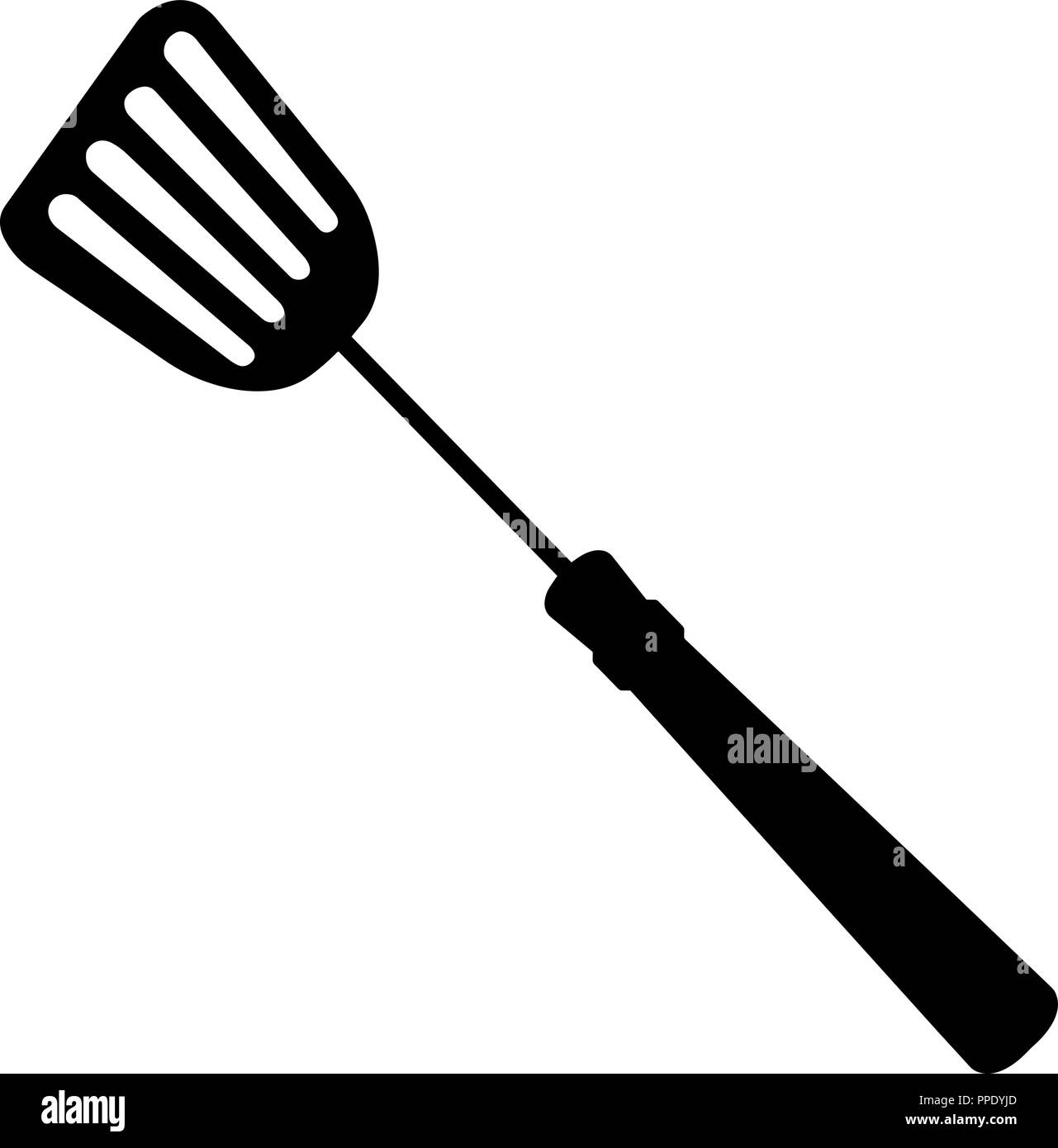 Cucina pala, silhouette illustrazione vettoriale isolati su sfondo bianco, Illustrazione Vettoriale