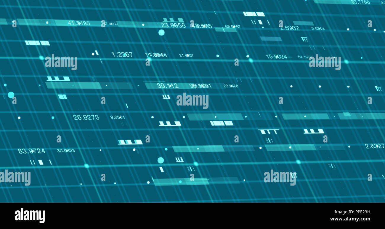 Abstract digitale dei dati di rete sfondo, rendering 3D Foto Stock