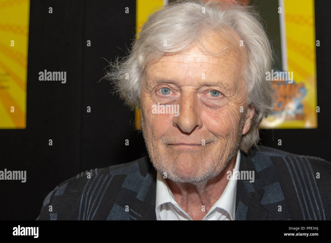 Francoforte, Germania - 6 Maggio 2018: Rutger Hauer (*1944, attore Blade Runner, il Hitcher, Nighthawks) al comico tedesco cost Francoforte, una due giorni con ventola Foto Stock