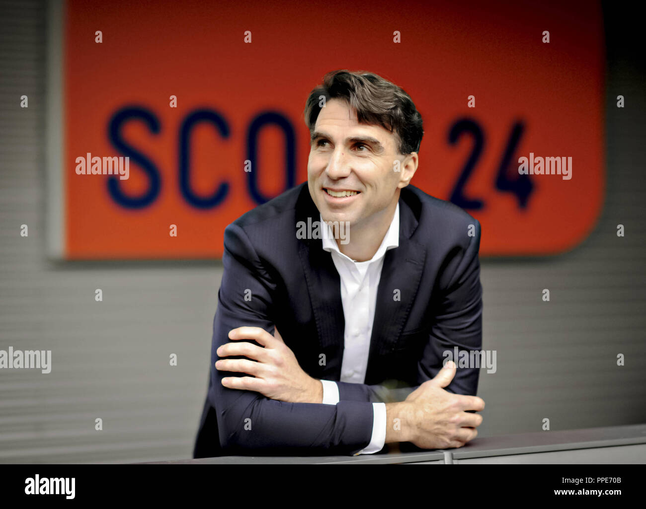 Greg Ellis, CEO di Scout24 AG, raffigurato all'azienda sede di Monaco di Baviera. Foto Stock