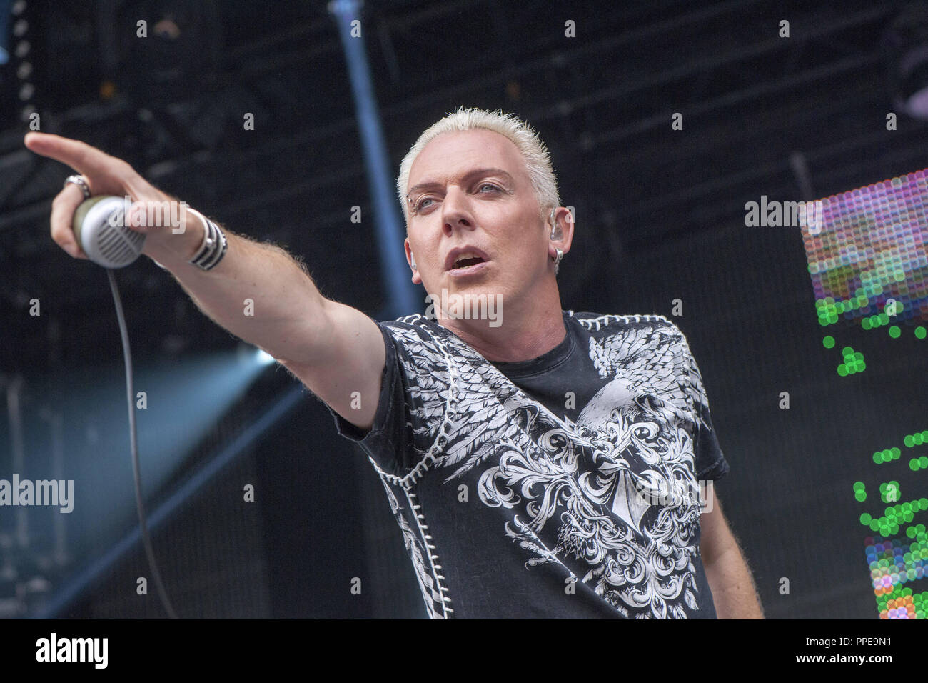 Concerto di scooter allo Stadio Olimpico a Monaco di Baviera Estate notte di sogno 2013. Foto Stock