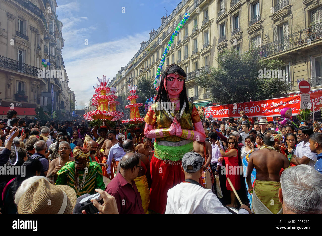 Parigi, Fest des indischen Ganesh-Tempels Foto Stock