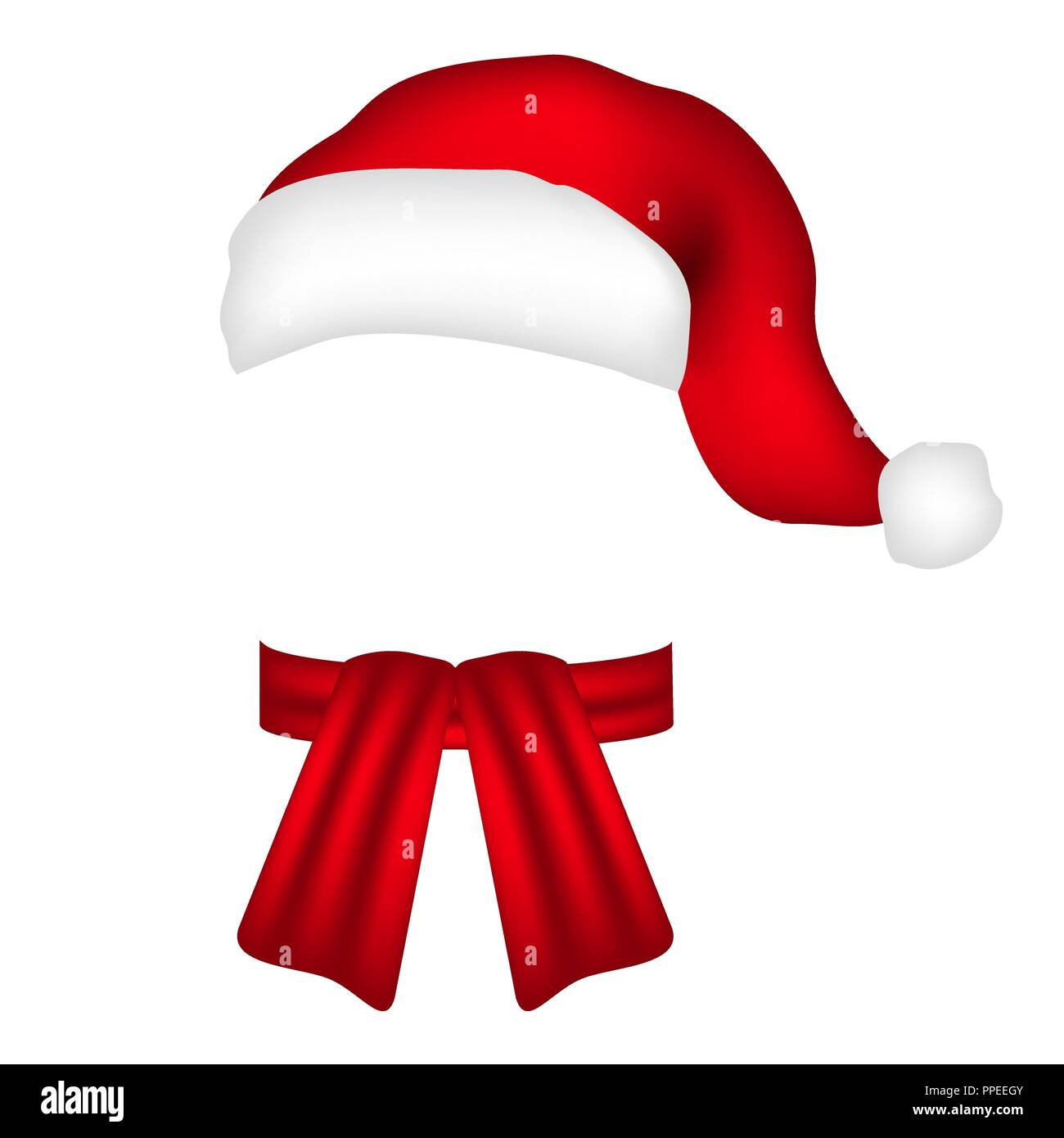 Sciarpa e cappello di Babbo Natale Immagine e Vettoriale - Alamy