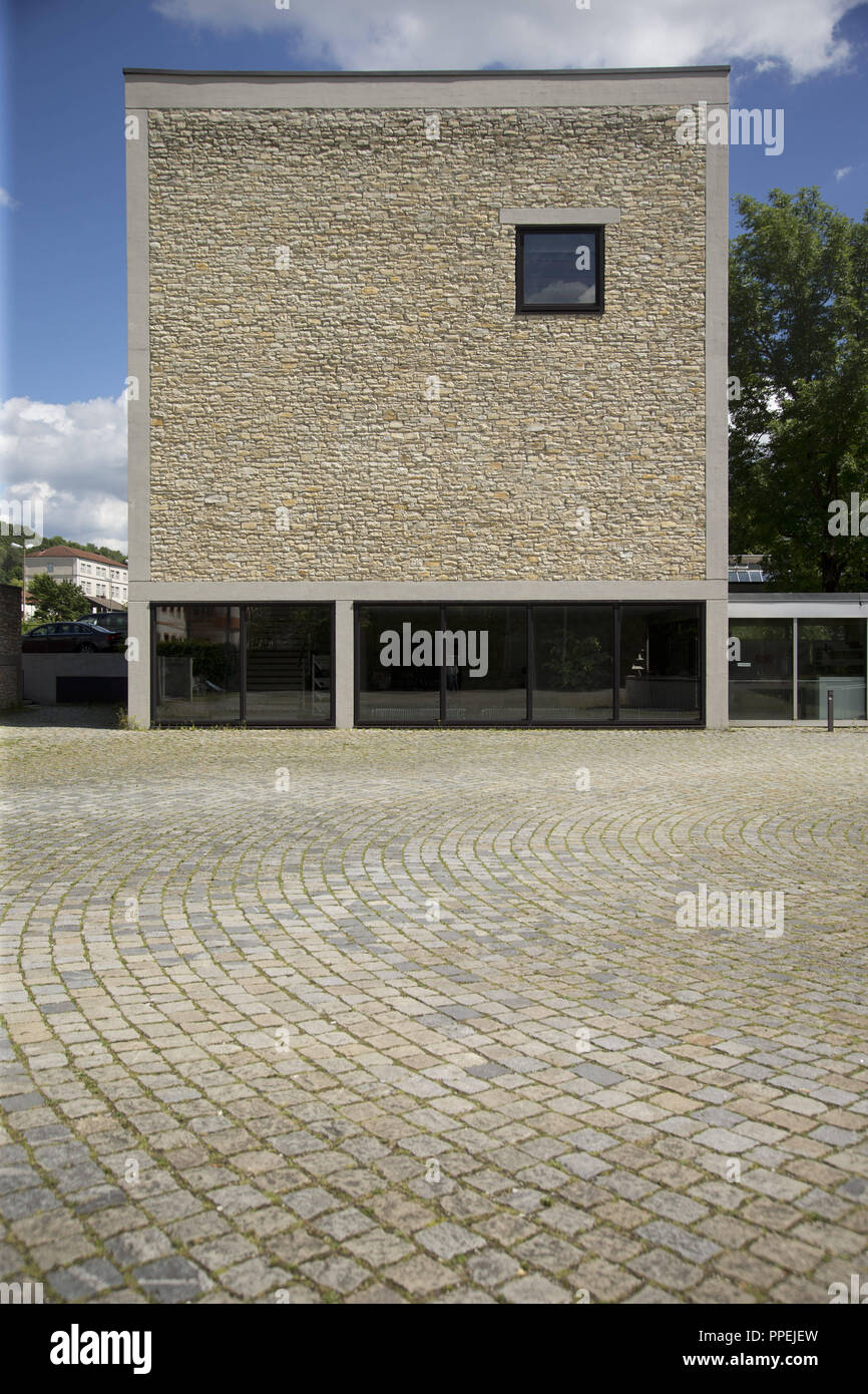 Moderno edificio collegiale nel campus dell Università Cattolica di Eichstaett-Ingolstadt (KU) in Eichstaett. Foto Stock